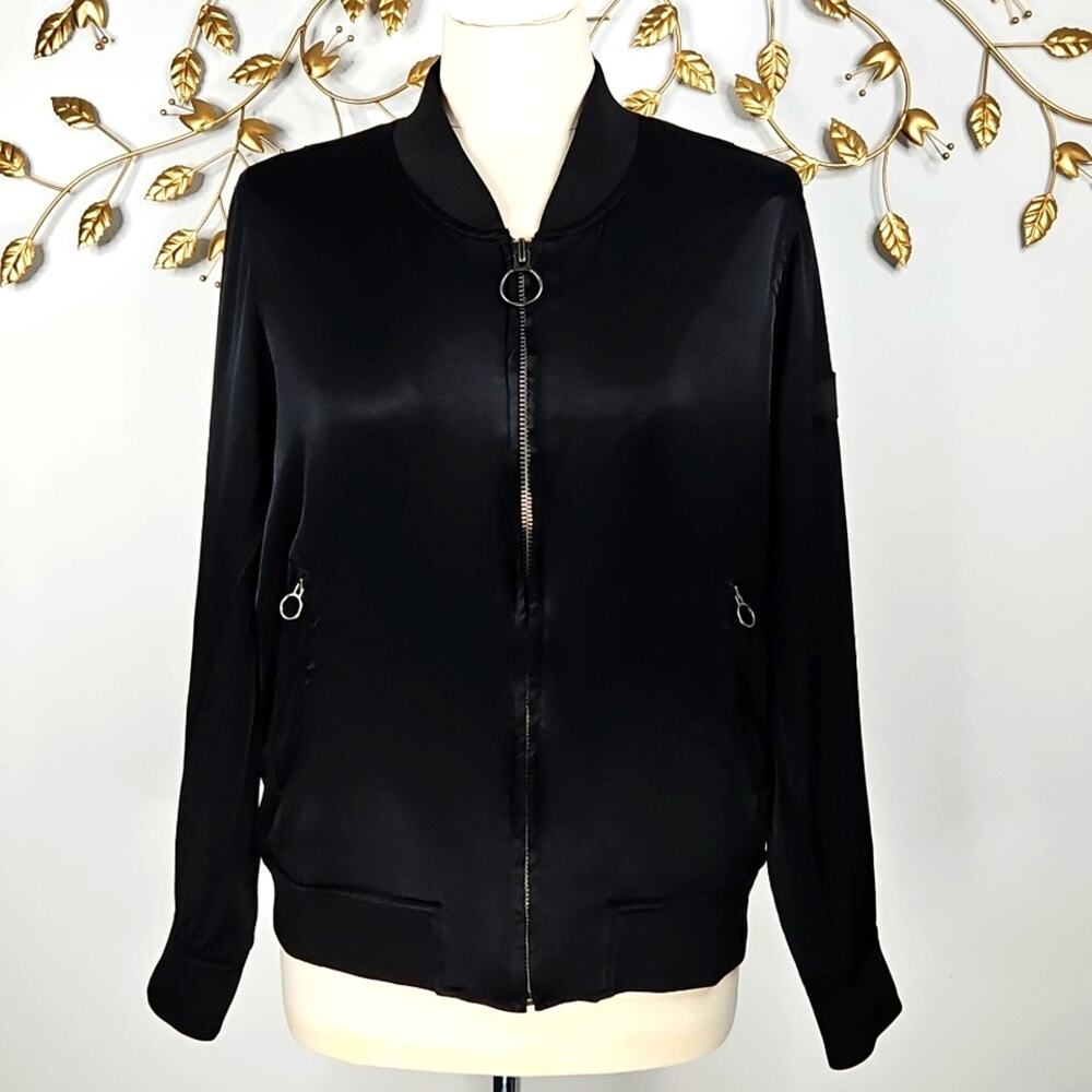 Calvin Klein Jeans Viscose Bomber Jacket Size Large